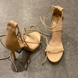 Forever 21 Nude color strappy heels